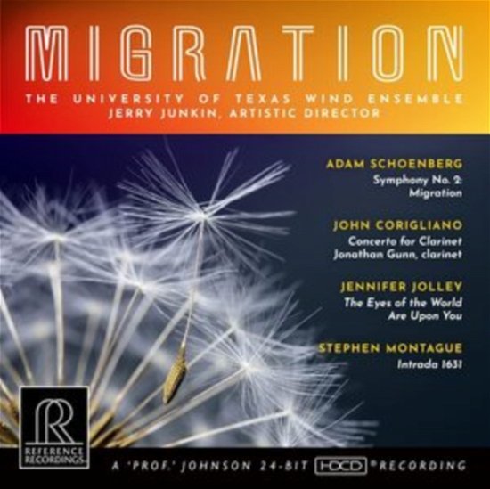 Cover for Corigliano / University of Texas Wind Ensemble · Migration (CD) (2022)