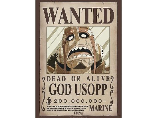 ONE PIECE  - Poster «Wanted God Usopp» (52x38) - Abysse - Merchandise -  - 3665361102533 - 