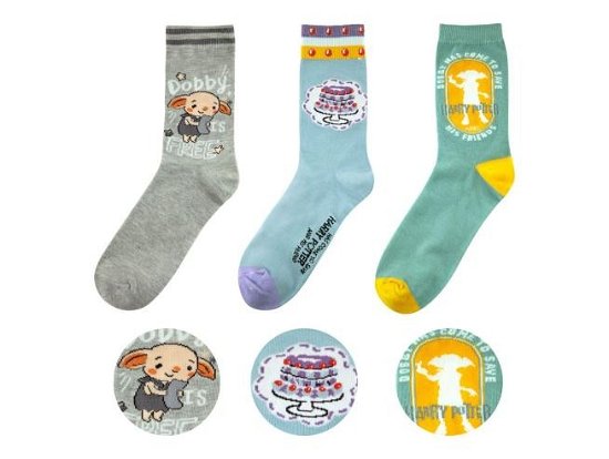 Harry Potter Socken 3er-Pack Dobby - Harry Potter - Merchandise -  - 4895205611238 - 16. mars 2024