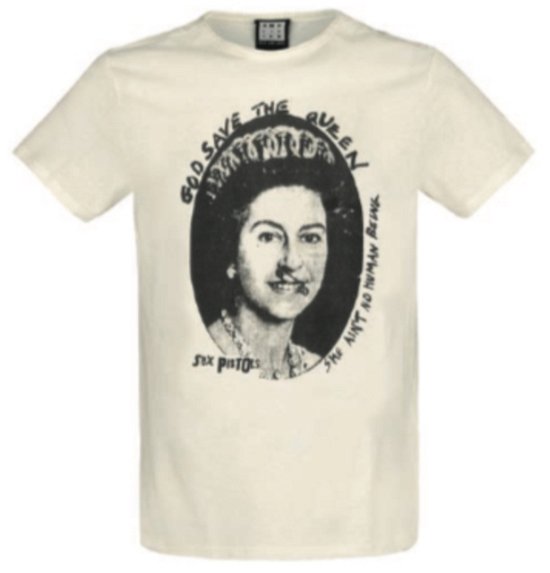 Cover for Sex Pistols · Sex Pistols God Save The Queen Amplified Vintage White Large T Shirt (T-shirt) [size L]