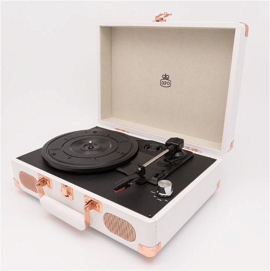 Cover for Gpo · GPO Retro GPOSOHOWH SOHO Portable Briefcase Turntable - White (Large Item, Built-In Speakers, White) (Turntable)