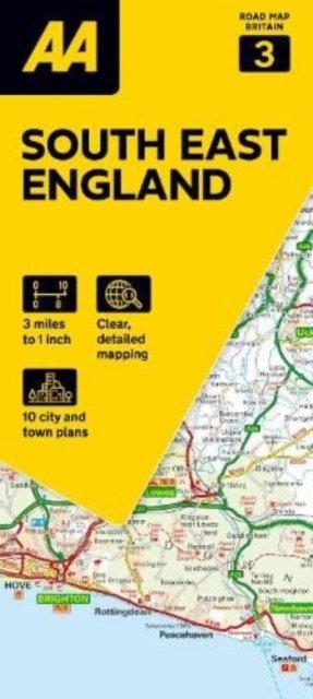 Cover for AA Road Map South East England - AA Road Map Britain series (Map) [8 New edition] (2024)