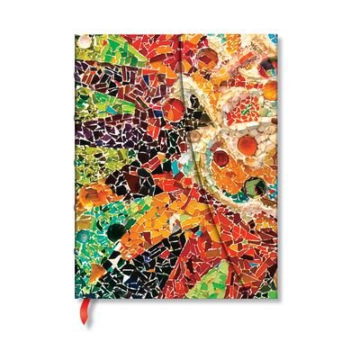 Cover for Paperblanks · Gaudi’s Sun (Gaudi’s Mosaics) Midi Lined Hardback Journal (Wrap Closure) - Gaudi's Mosaics (Hardcover Book) (2024)