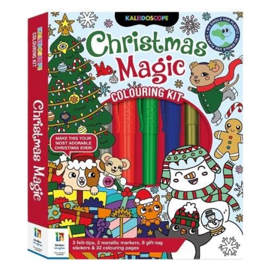Cover for Hinkler Pty Ltd · Kaleidoscope Colouring Kit Christmas Magic - Colouring Kit (Book) (2023)