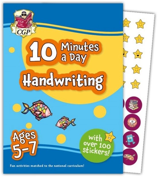 Cover for CGP Books · New 10 Minutes a Day Handwriting for Ages 5-7 (with reward stickers) - CGP KS1 Activity Books and Cards (Paperback Bog) (2023)