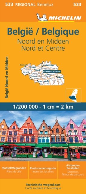 Cover for Michelin · Belgium North &amp; Central - Michelin Regional Map 533: Map (Kort) (2024)