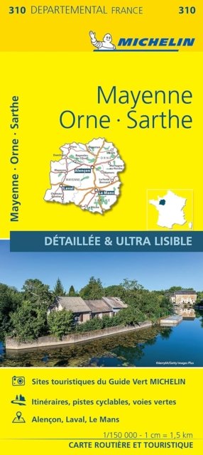 Cover for Michelin · Mayenne, Orne, Sarthe - Michelin Departemental Map 310 (Pocketbok) (2023)