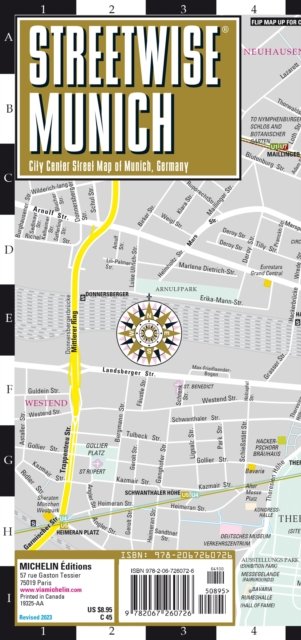 Cover for Michelin · Streetwise Edinburgh Map - Laminated City Center Street Map of Edinburgh, Scotland: City Plans (Landkarten) (2023)