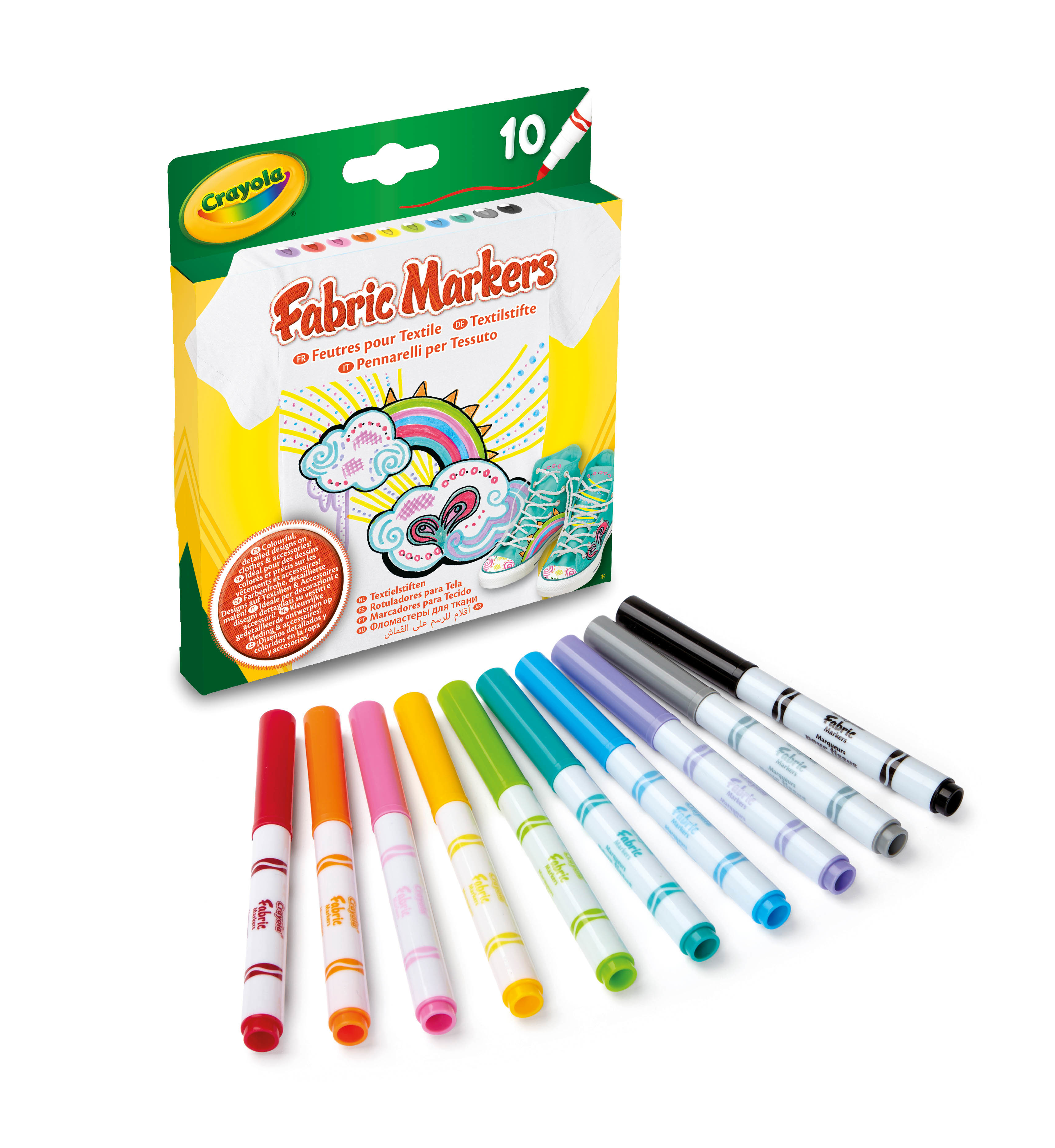 Crayola Crayola 10 Pennarelli Per Tessuto Toys