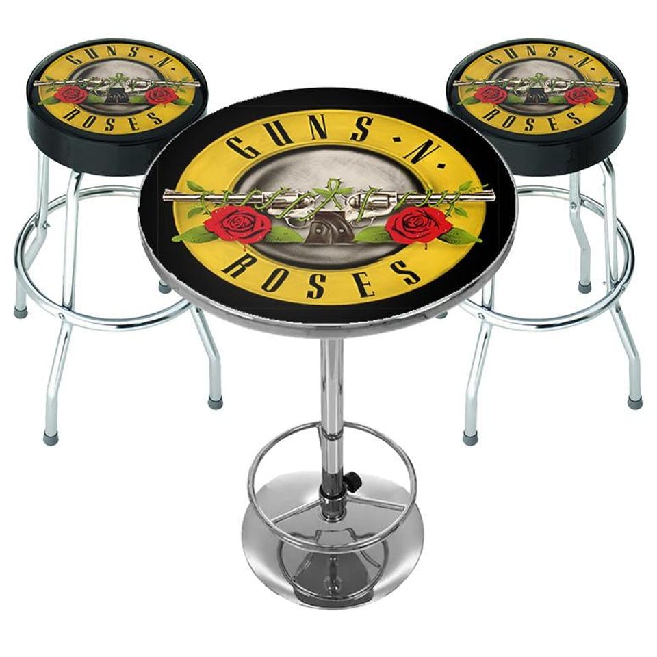 Roses Bar Set (Table & 2 X Bar Stools) - Guns 'N' Roses - Merchandise - ROCK SAX - 0712198719687 - June 1, 2021