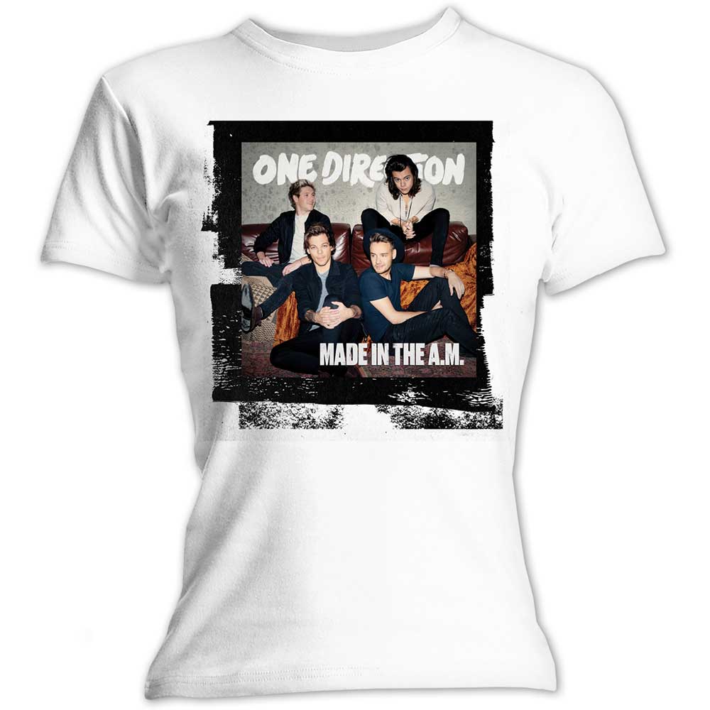 glimt Land med statsborgerskab Klassifikation One Direction · One Direction Ladies T-Shirt: Made in the A.M. (Skinny Fit)  (TØJ) [size S] [White - Ladies edition]